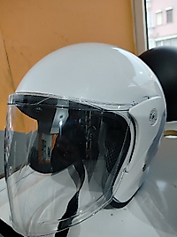 KASK YARIM CAMLI BEYAZ